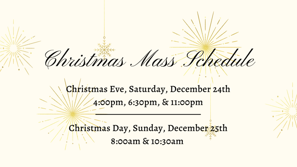Christmas Mass Schedule 